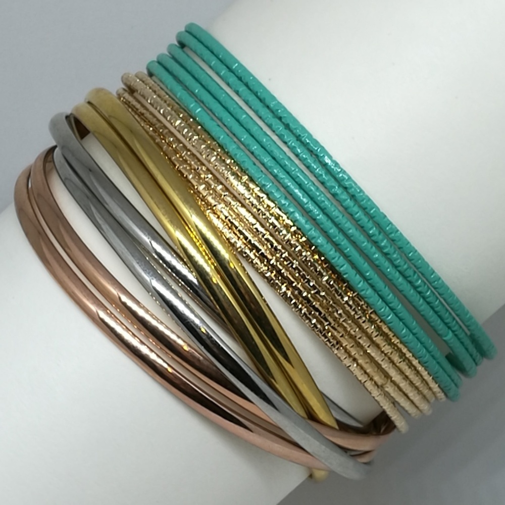 Wire Bangle Set -J092